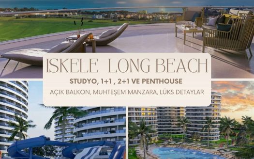 İSKELE LONG BEACHTE SATILIK 1+0, 1+1, 2+1 VE PENTHOUSE DAİRELER